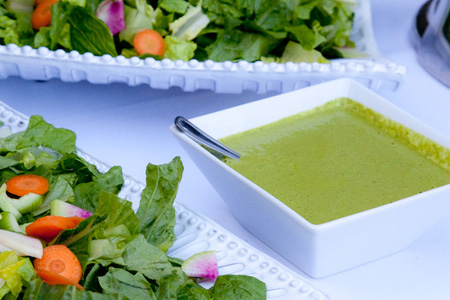 green goddess dressing, garden salad, summer salad