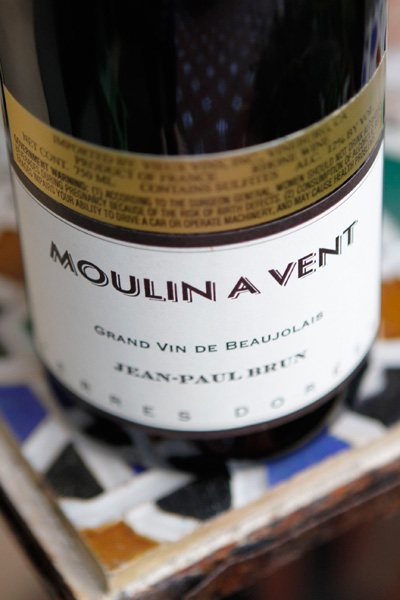 A bottle of Beaujolais, Moulin a Vent