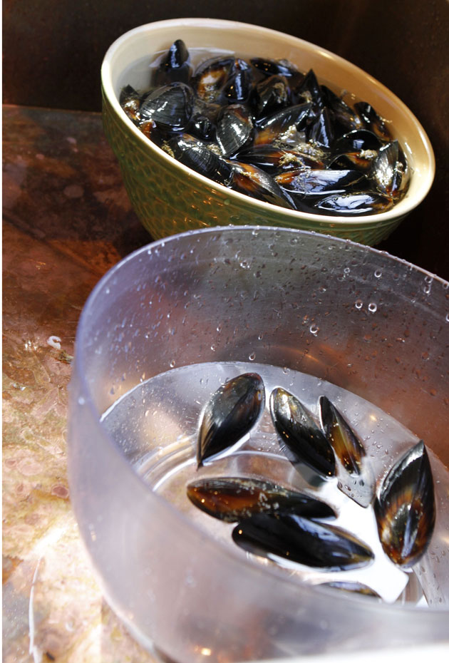 how to clean mussels