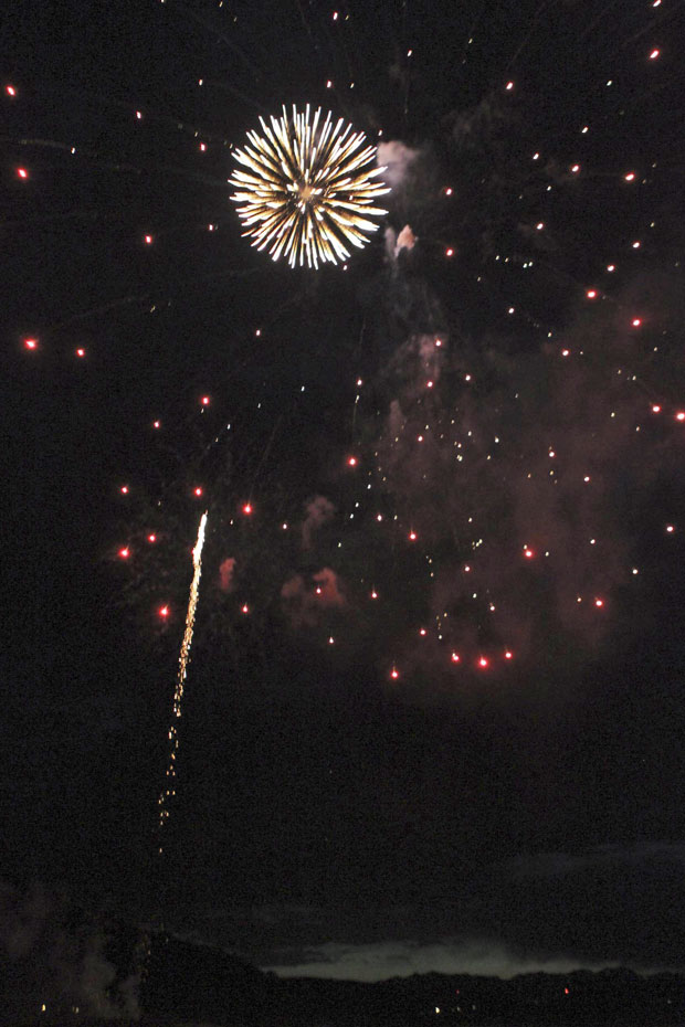 fireworks at night