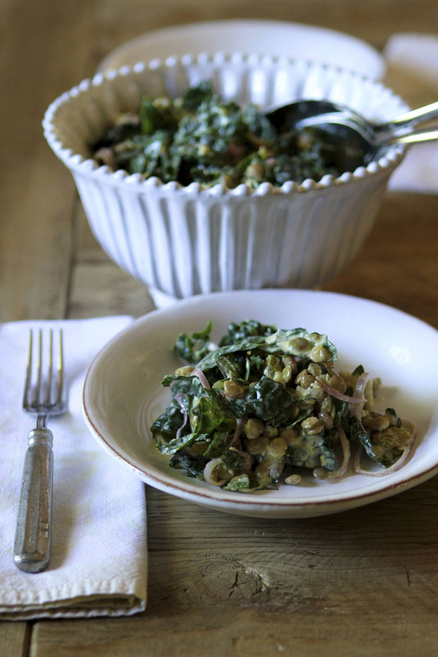 lentil and kale salad